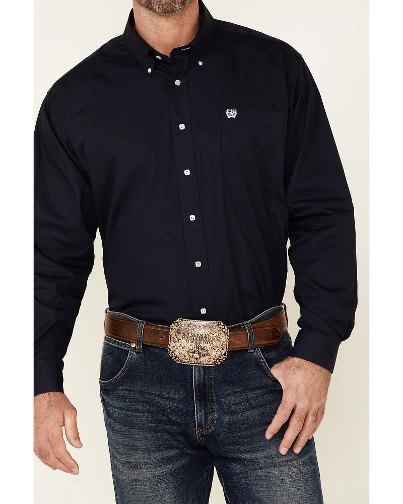 Cinch Men's Navy Solid Western Button Down Shirt