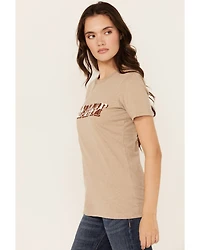 Ariat Women's Boot Barn Exclusive Cow Print Logo Short Sleeve Graphic Tee