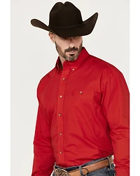 George Strait by Wrangler Men's Long Sleeve Button-Down Stretch Western Shirt