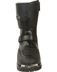 Milwaukee Leather Men's Reflective Piping Gear Shift Protection Boots - Round Toe