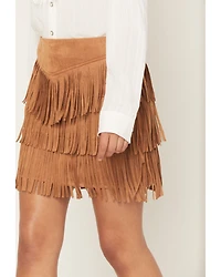Fornia Women's Faux Suede Mini Skirt