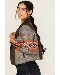 Shyanne Women's Embellished and Embroidered Leather Jacket