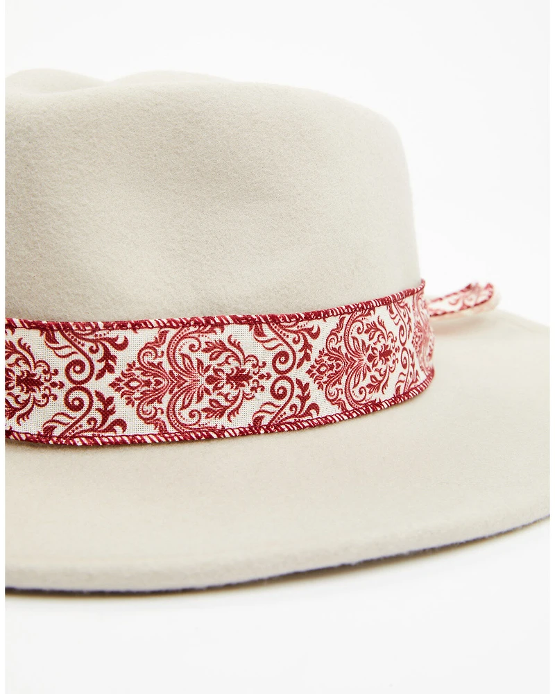 Nikki Beach Women's Mink Cheyenne Ribbon Fedora