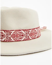 Nikki Beach Women's Mink Cheyenne Ribbon Fedora