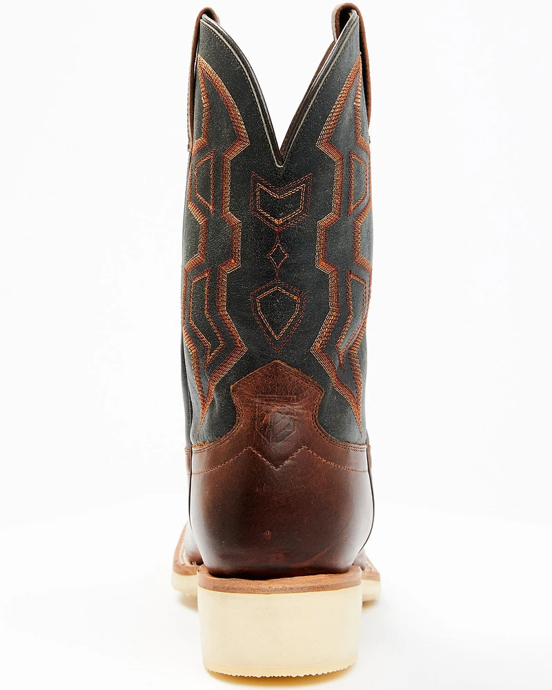 RANK 45® Men's Bullet Saddle Western Performance Boots - Broad Square Toe