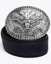Cody James Boys' Longhorn Plaque Buckle Belt