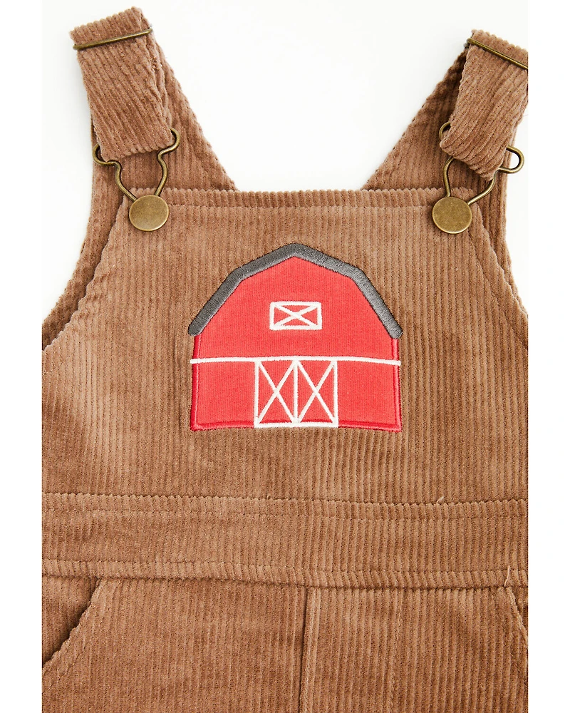 Angel Dear Infant Boys' Barn Corduroy Overalls