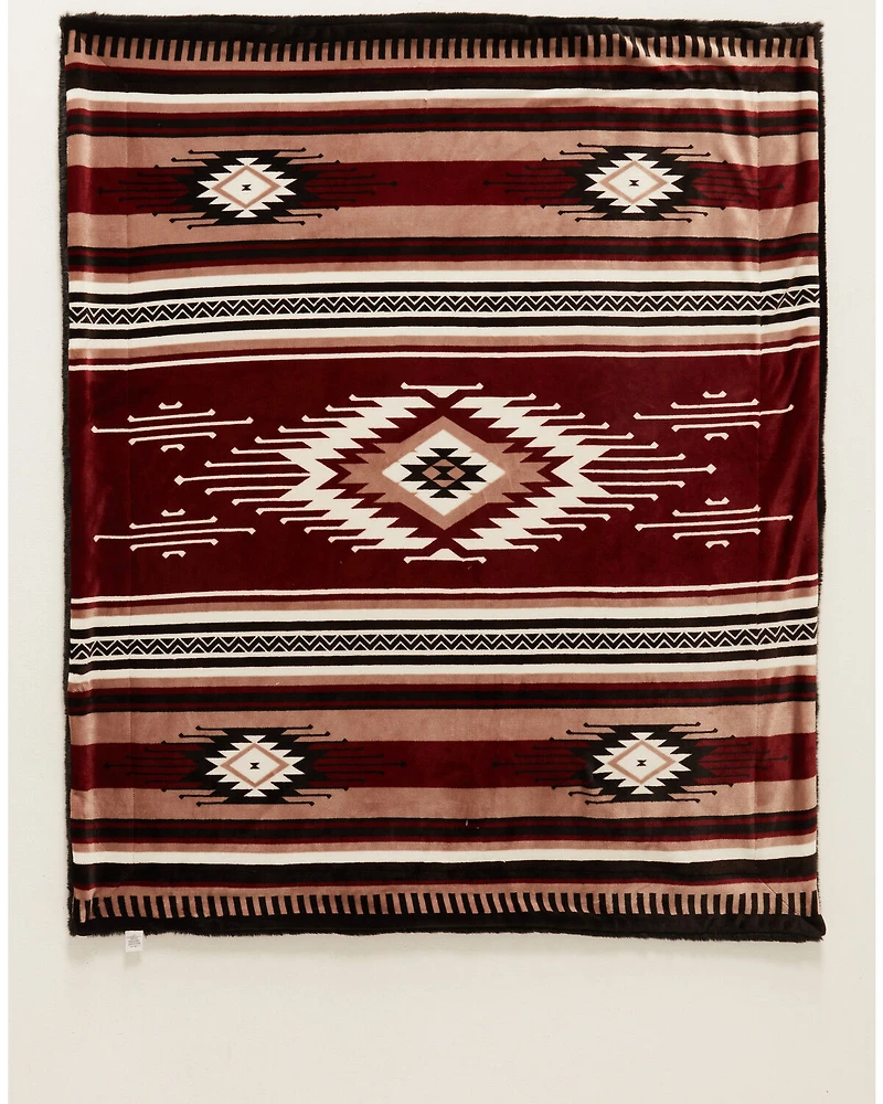Boot Barn Prescott Southwestern Print Faux Fur Blanket