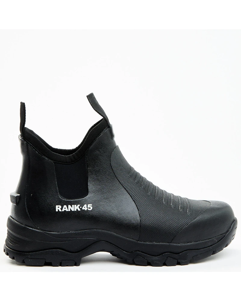 RANK 45® Men's 6.5" Rubber Ankle Boots - Round Toe