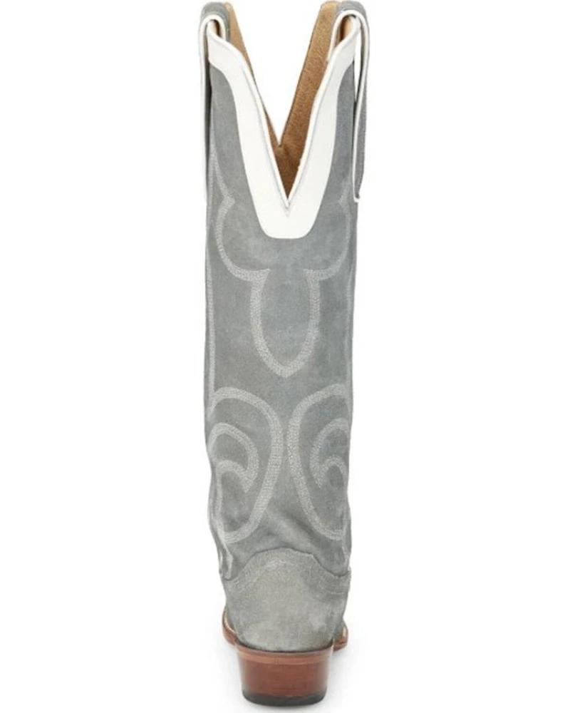 Justin Women's Verlie Vintage Suede Tall Western Boots - Snip Toe