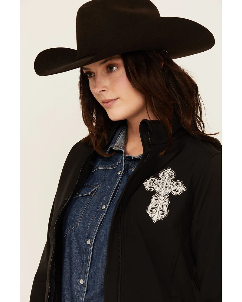 Cowgirl Hardware Women's Steel Cross Softshell Jacket