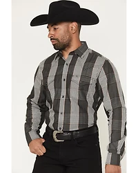Cody James Black 1978™ Men's Ace Plaid Print Long Sleeve Button-Down Western Shirt