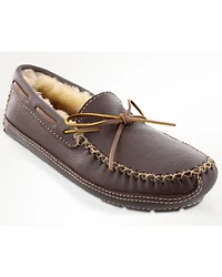 Minnetonka Men's Sheepskin Moose Slippers