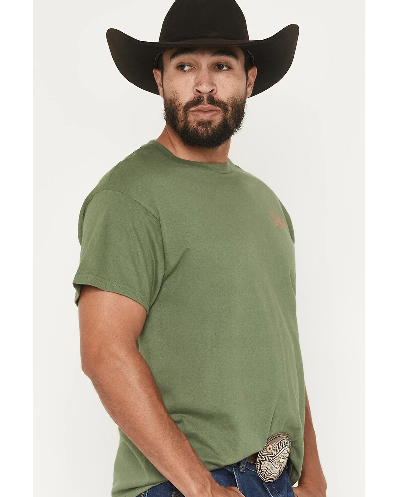 Bucking Chutes Men's Pickup Buck Short Sleeve Graphic T-Shirt