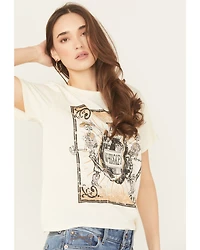 Rock & Roll Denim Women's Whiskey Short Sleeve Oversized Graphic Tee