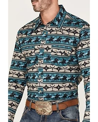 Rock & Roll Denim Men's Dale Brisby Southwestern Print Long Sleeve Snap Western Shirt