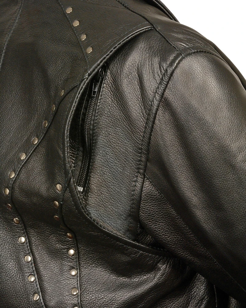 Milwaukee Leather Women's Classic Studded Motorcycle Jacket