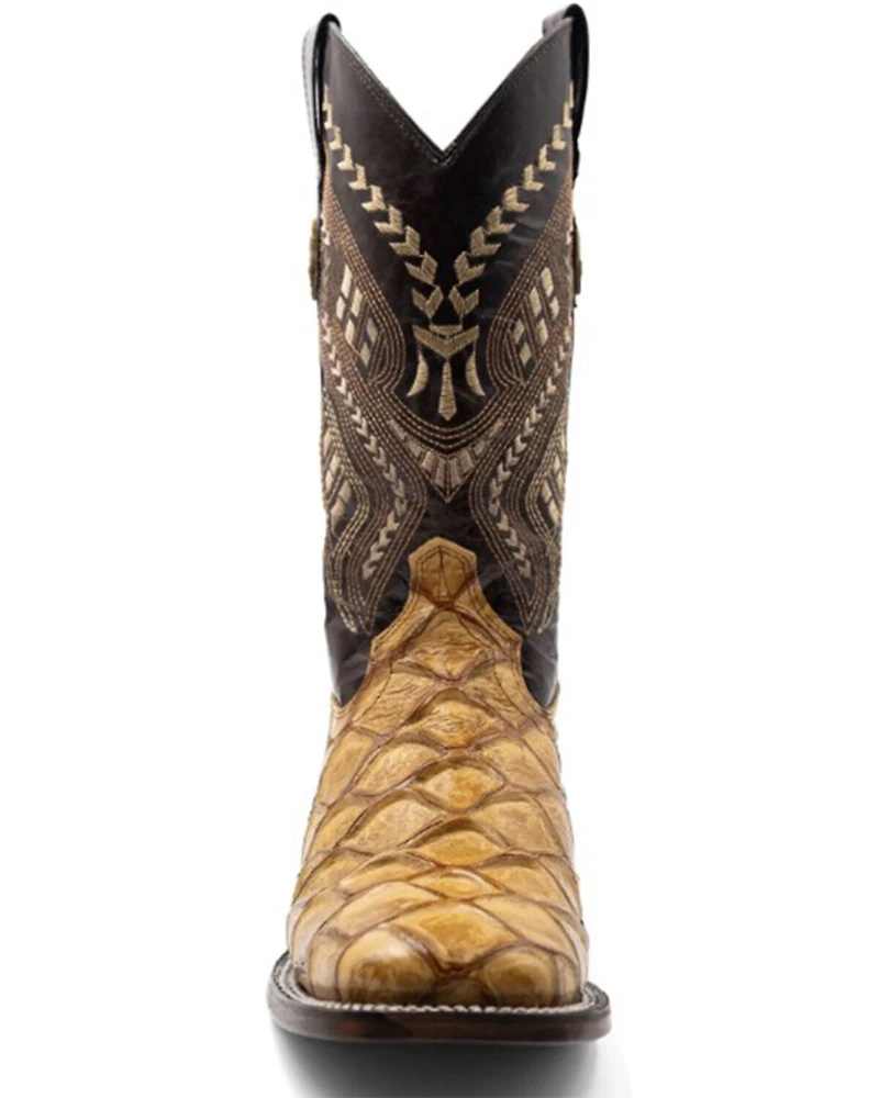 Ferrini Men's Bronco Pirarucu Print Western Boots - Broad Square Toe