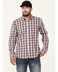 Brothers and Sons Men's Dawson Plaid Print Long Sleeve Button Down Western Shirt