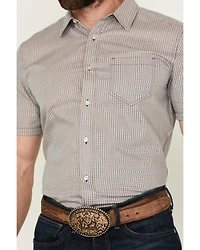 Gibson Men's Gold Cave Plaid Print Short Sleeve Button-Down Western Shirt