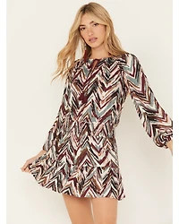 Shyanne Women's Dobby Printed Mini Dress