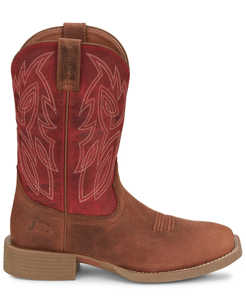 Justin Men's 11" Canter Western Boots - Broad Square Toe