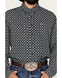 Cinch Men's ARENAFLEX® Medallion Geo Print Long Sleeve Button-Down Performance Stretch Western Shirt