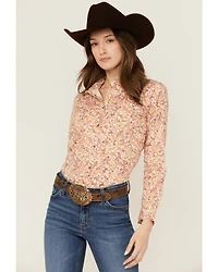Shyanne Women's Paisley Print Long Sleeve Snap Stretch Western Shirt