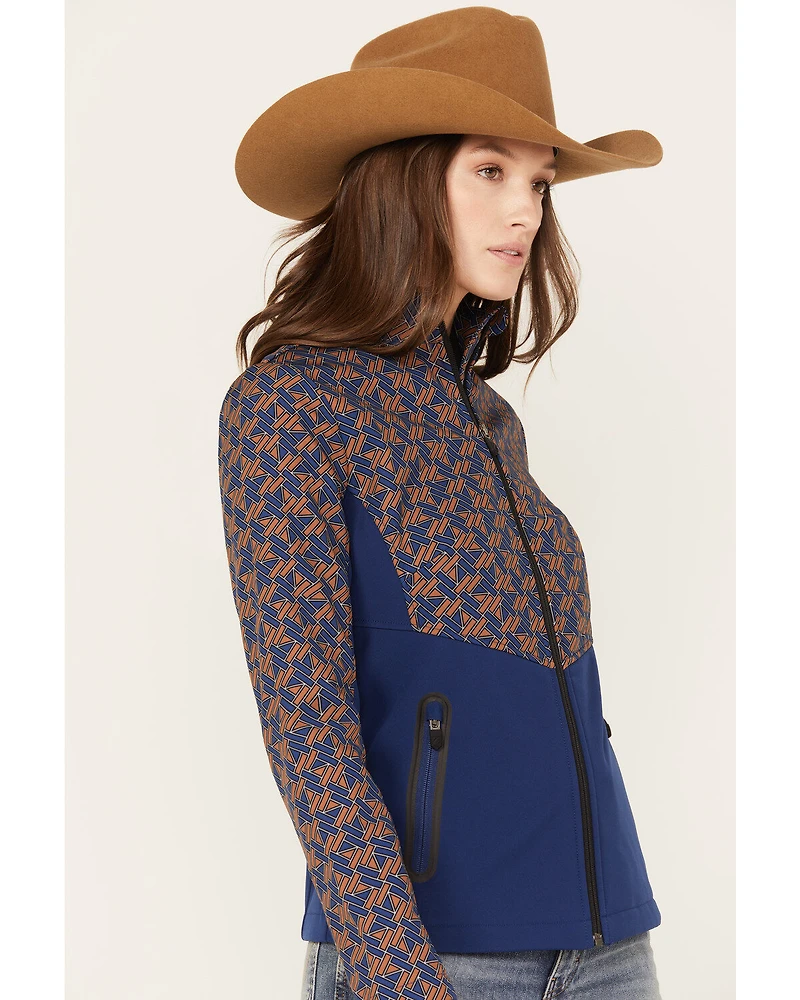 RANK 45® Women's Fannie Geo Print Softshell Jacket