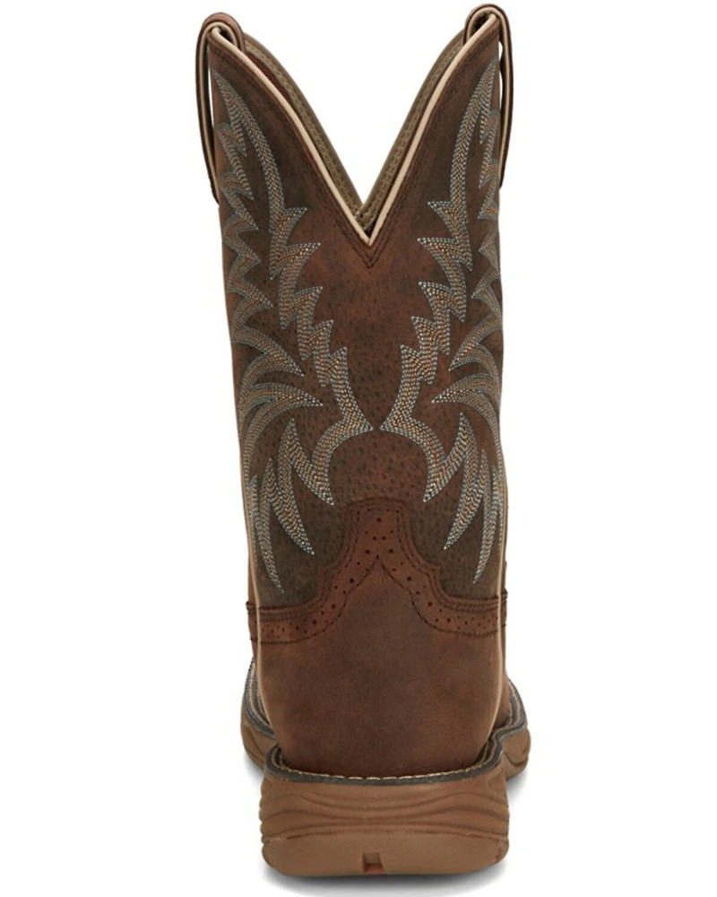 Justin Men's Rush Short Base Performance Western Boots - Broad Square Toe
