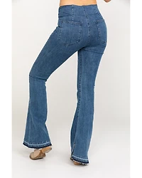 Show Me Your Mumu Women's Austin Pull On Flare Jeans