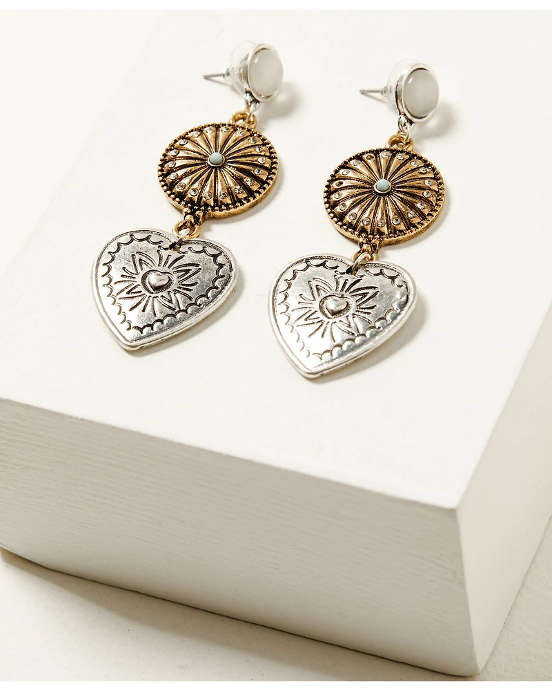 Shyanne Women's Heart Statement Earrings