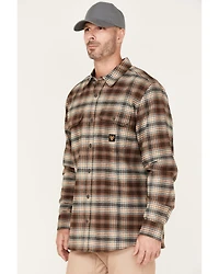 Hawx Men's Plaid Button-Down Flannel Work Shirt
