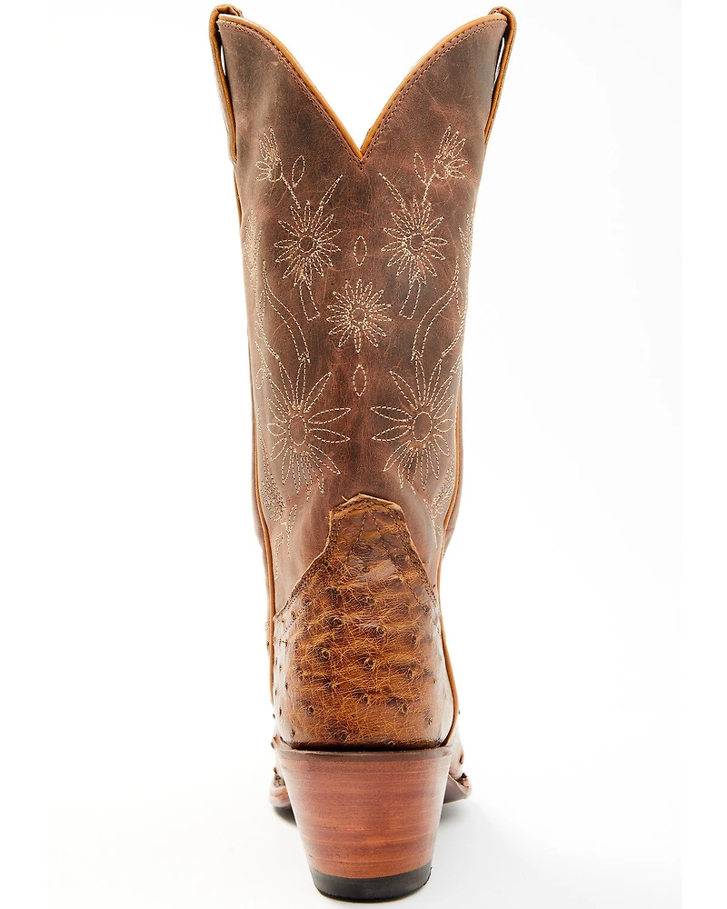 Shyanne Women's Daisie Exotic Full Quill Ostrich Western Boots - Snip Toe