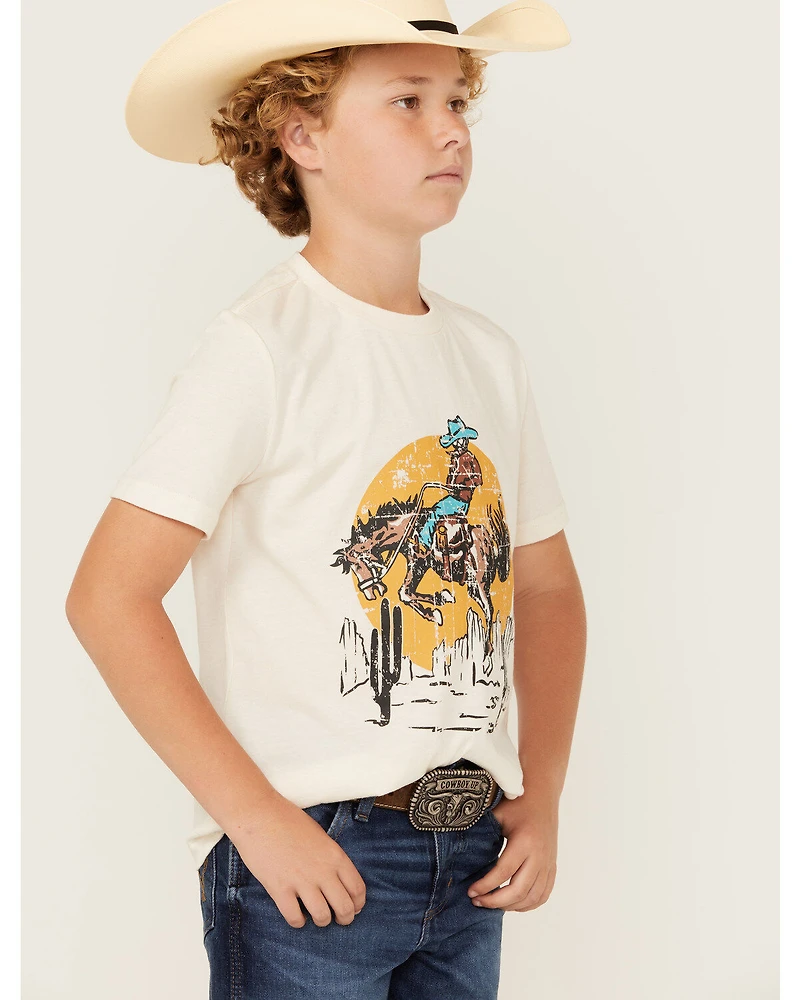 Rock & Roll Denim Boys' Bronco Short Sleeve Graphic Tee