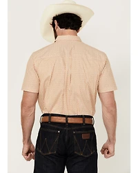 Cody James Men's Gold Coast Geo Print Short Sleeve Button-Down Stretch Western Shirt