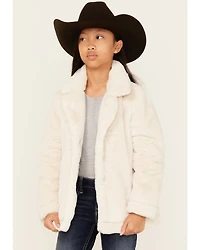Urban Republic Girls' Long Faux Fur Coat