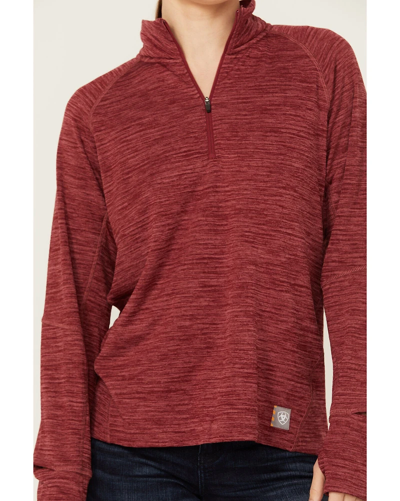 Ariat Women's Rebar Gridwork Baselayer 1/4 Zip T-Shirt