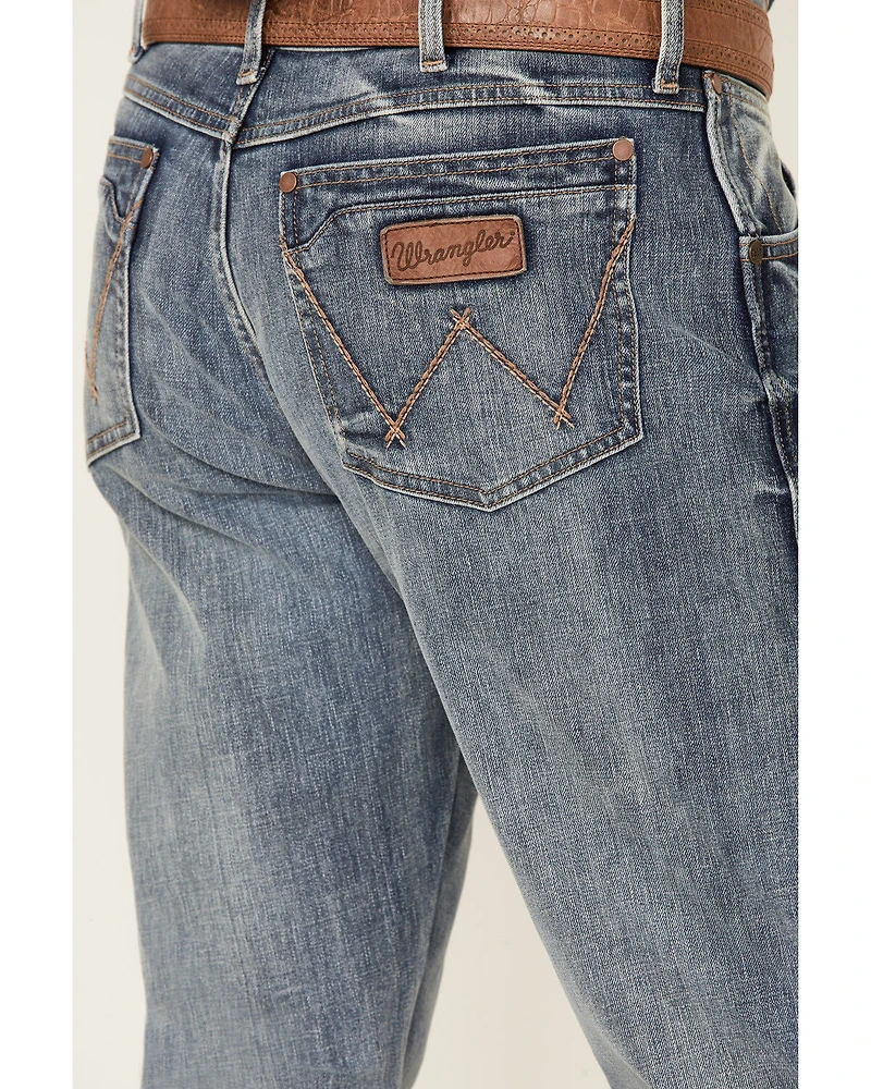 Wrangler Retro Men's Greeley Light Wash Stretch Relaxed Bootcut Jeans