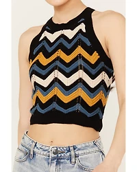 Revel Women's Zig Zag Sleeveless Sweater Tank