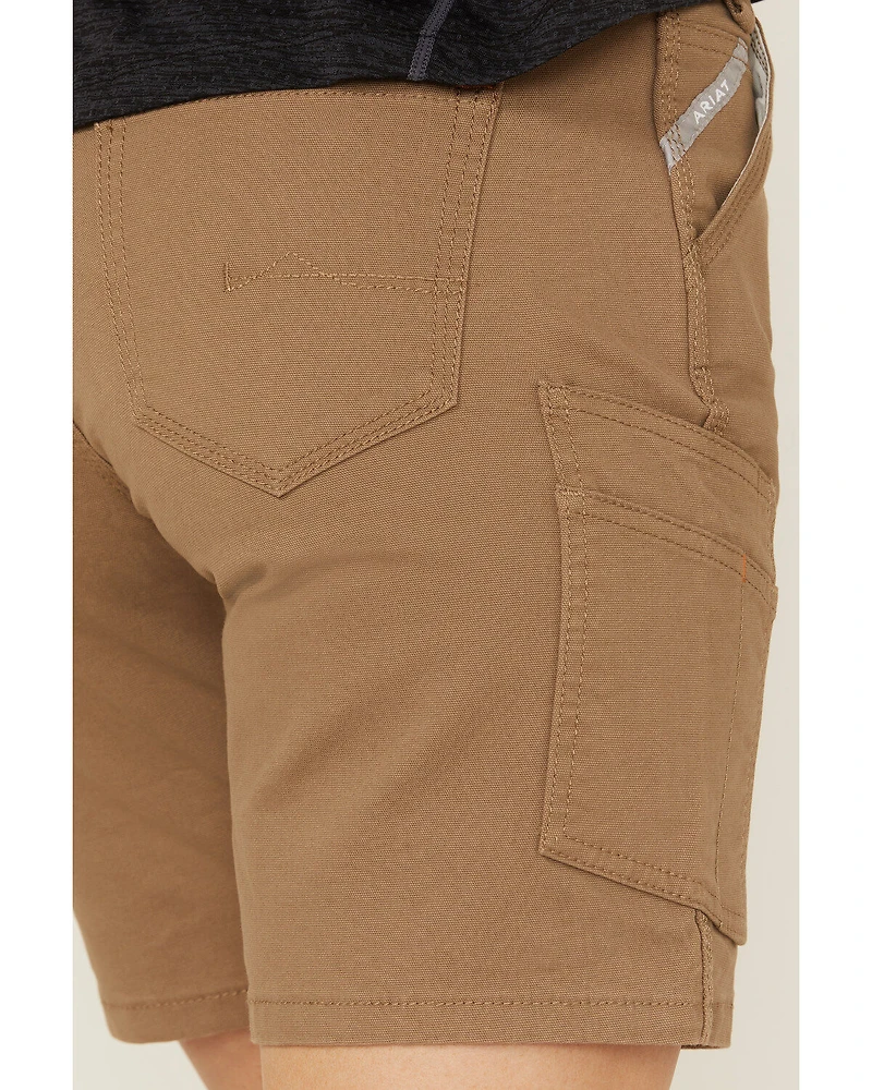 Ariat Women's Rebar Field Khaki DuraStretch Made Tough Work Shorts