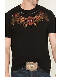 Affliction Men's Viva La Raza Rhinestone Short Sleeve Graphic T-Shirt