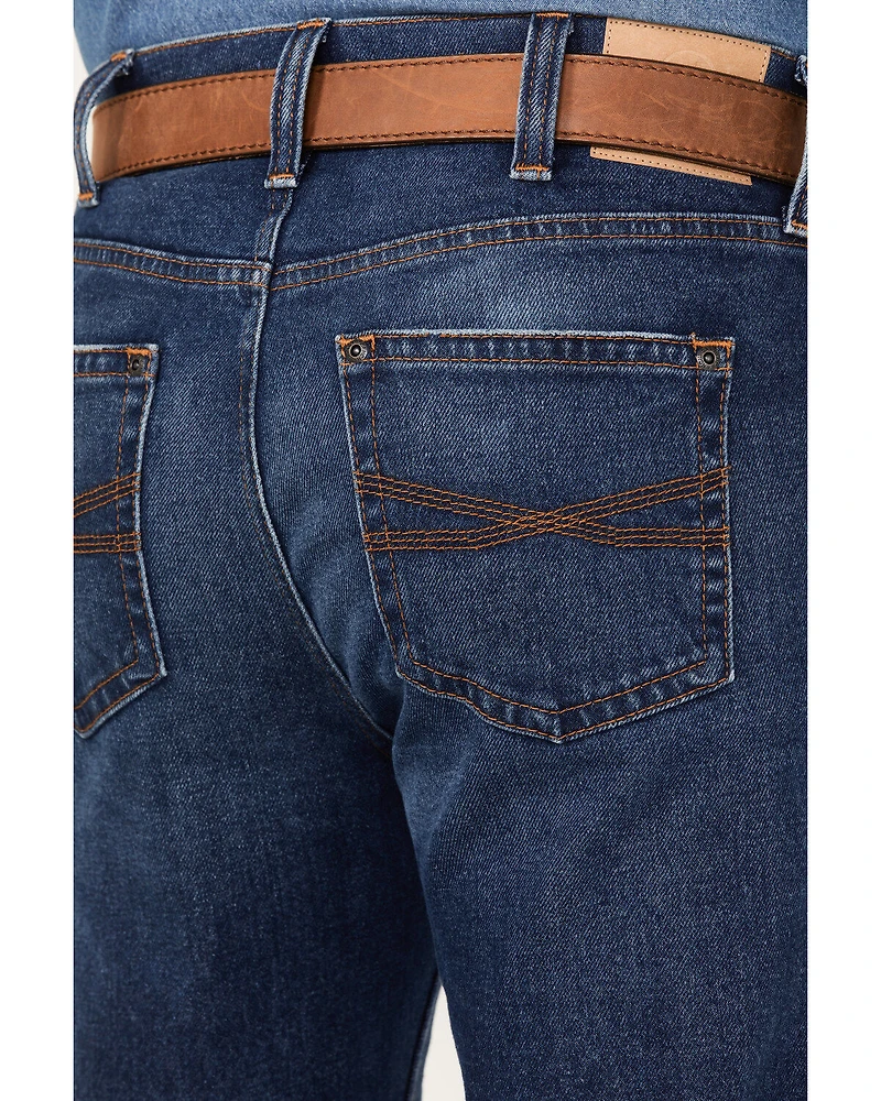 Blue Ranchwear Men's Montana Medium Wash Stackable Straight Stretch Denim Jeans