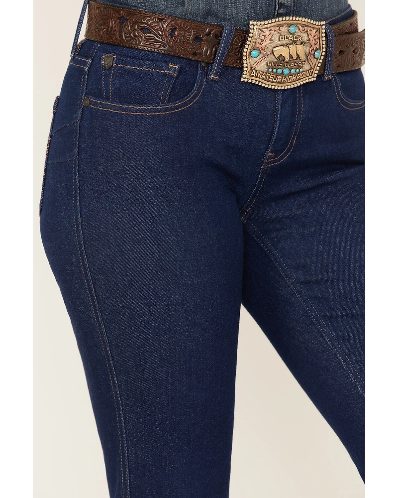 RANK 45® Women's Dark Wash Mid Rise Flare Jeans