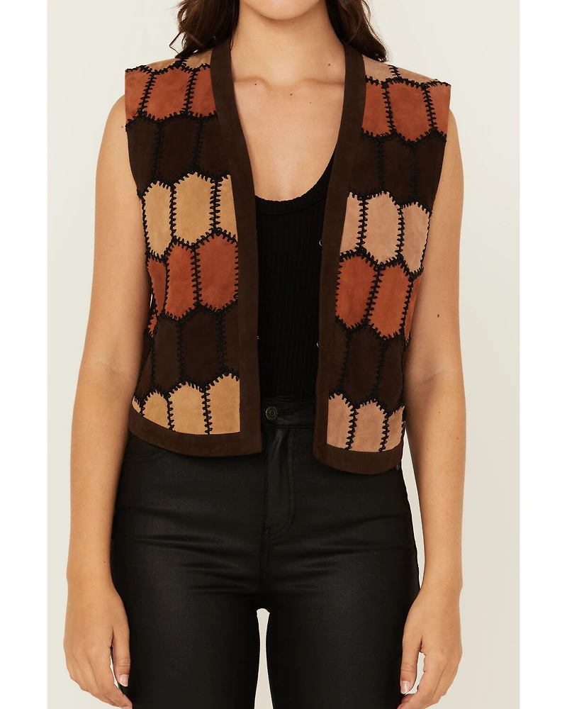 Scully Women's Geo Print Leather Vest