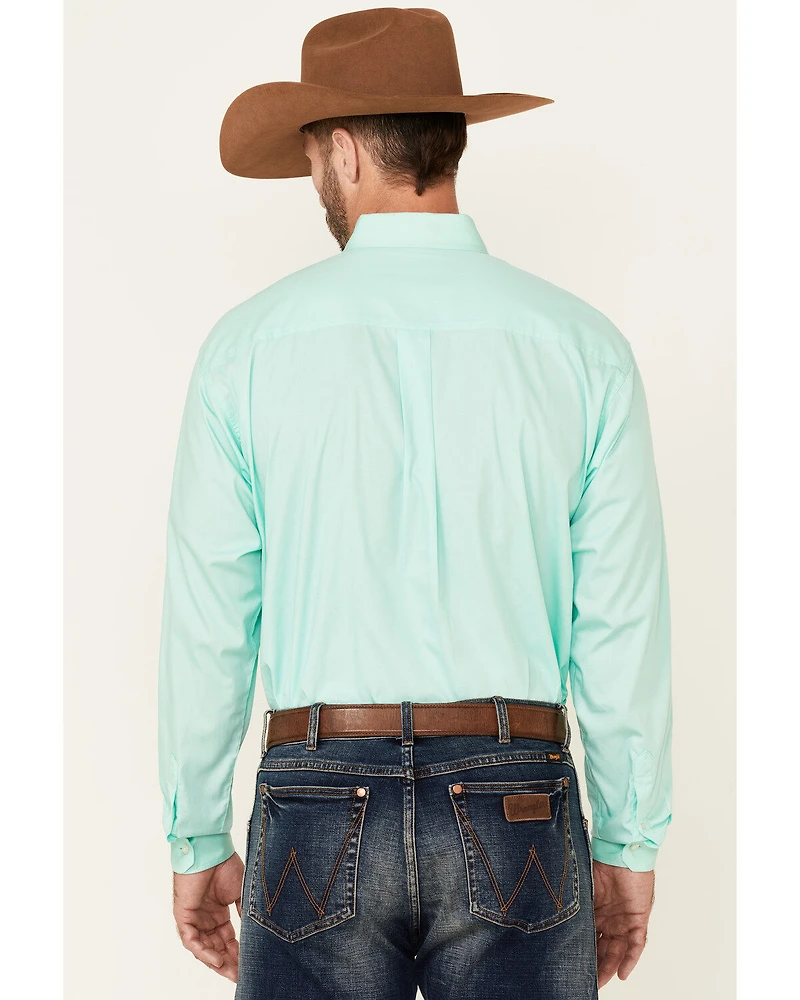 C‌inch Men's Solid Long Sleeve Button-Down Western Shirt