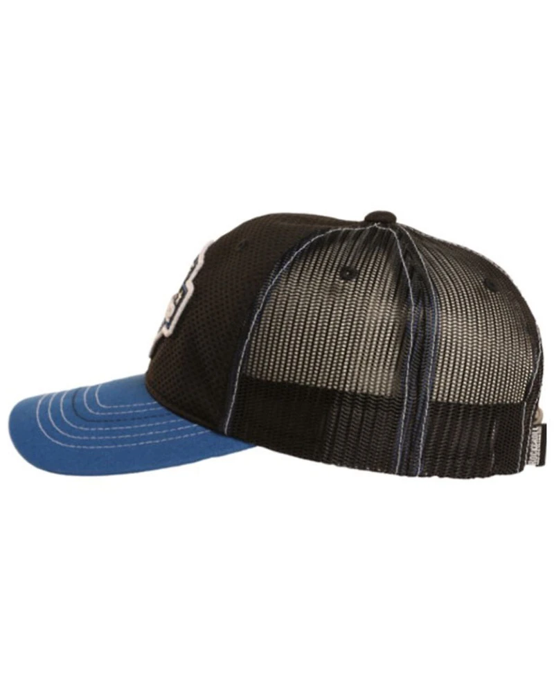 Tuf Copper Men's Black Authentic Logo Patch Mesh-Back Trucker Cap