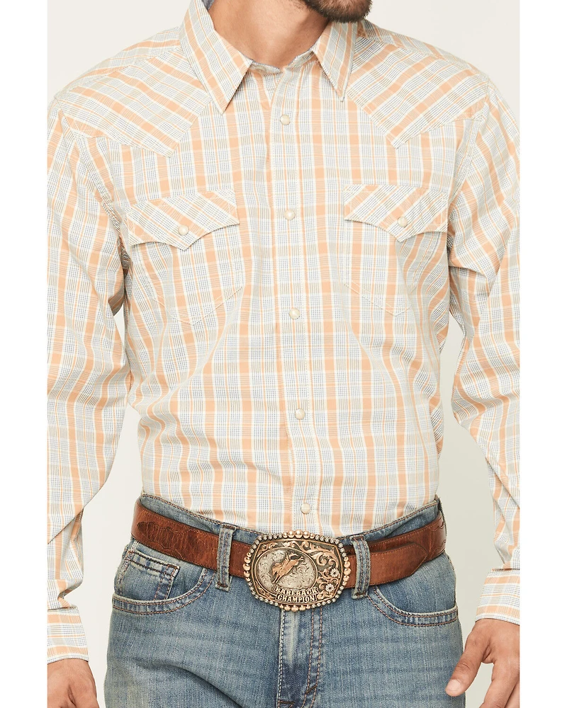 Cody James Men's Tanhue Plaid Print Long Sleeve Snap Western Shirt