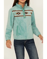 Cruel Girl Girls' Southwestern Fleece Pullover