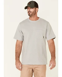 Hawx Men's Solid Light Gray Forge Short Sleeve Work Pocket T-Shirt